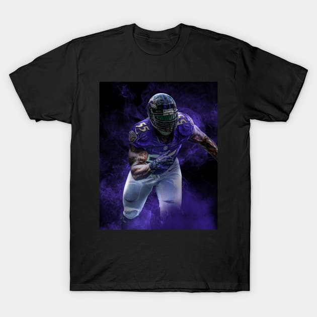 Terrell Suggs Baltimore Sports Art T-Shirt by JRoseGraphics